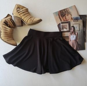 High waist mini skirt flowy skirt swing skirt full